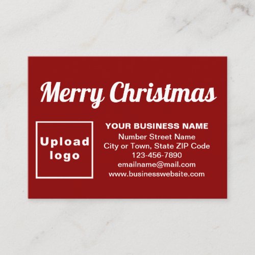 Business Christmas Greeting on Red Enclosure Card