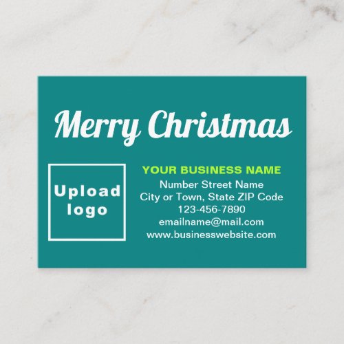 Business Christmas Greeting on Teal Green Enclosure Card