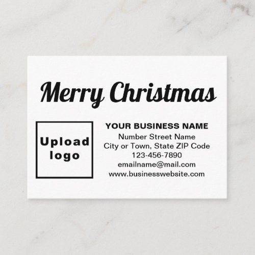 Business Christmas Greeting on White Enclosure Card
