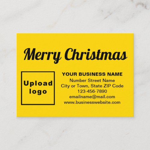 Business Christmas Greeting on Yellow Enclosure Card