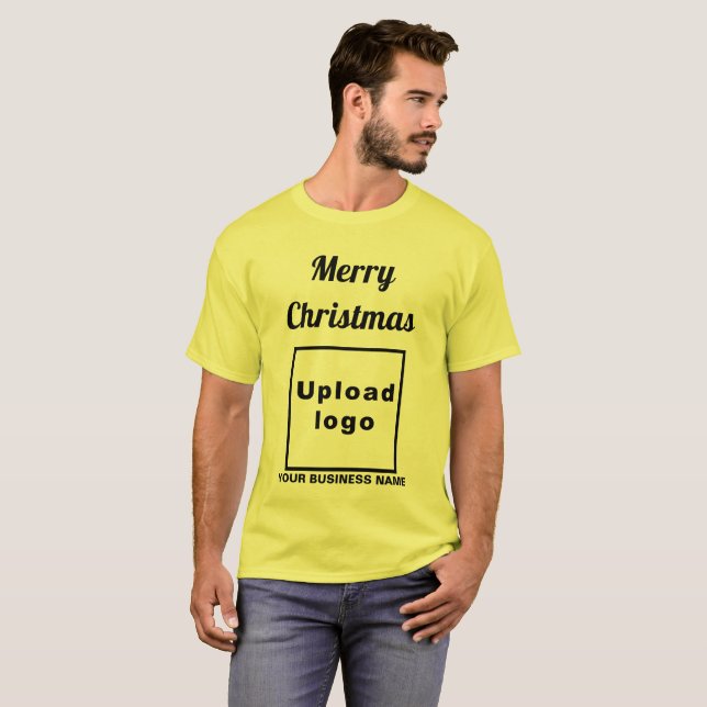 Business Christmas Greeting on Yellow T-Shirt (Front Full)
