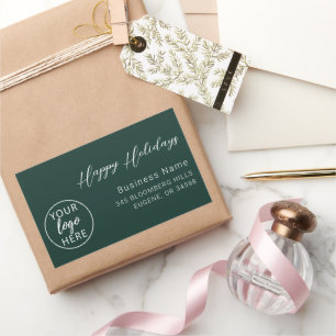 Business Christmas Happy Holidays Rectangular Sticker