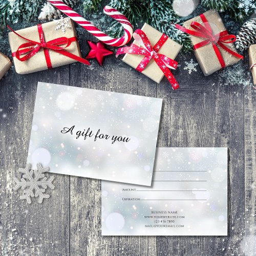 Business Christmas Holiday Gift Certificate