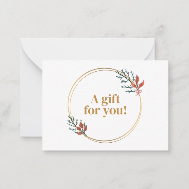Business Christmas Holiday Gift Certificate Card (Front)