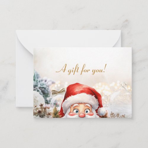 Business Christmas Holiday Gift Certificate Card