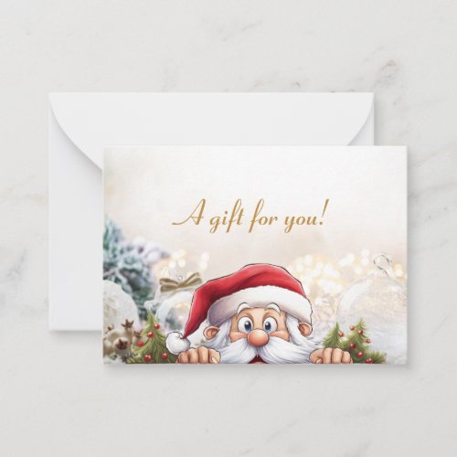 Business Christmas Holiday Gift Certificate Card