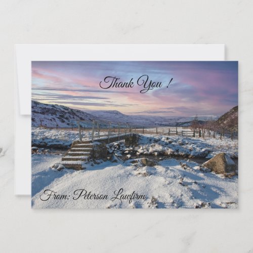 Business Christmas Holiday Scenic Thank You Card