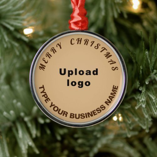Business Christmas Light Brown Round Ornament