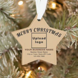 Business Christmas Light Brown Star Acrylic Ornament