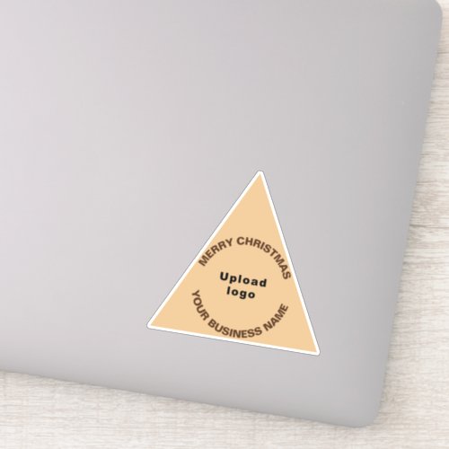 Business Christmas Light Brown Triangle Vinyl Sticker