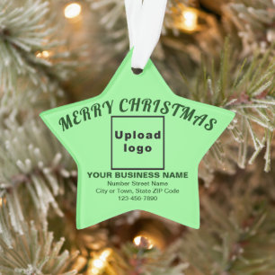 Business Christmas Light Green Star Acrylic Ornament