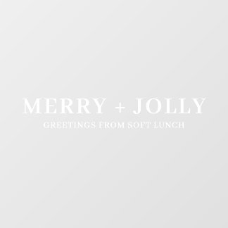 Business Christmas Merry and Bright Modern Window  Window Cling