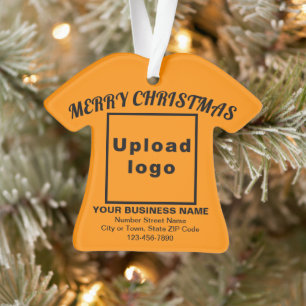 Business Christmas Orange T-Shirt Shape Acrylic Ornament
