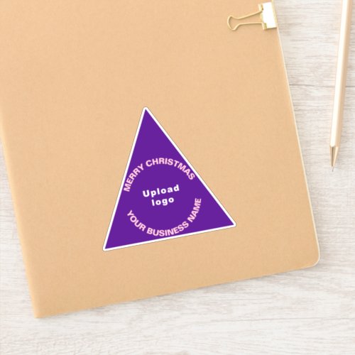 Business Christmas Purple Triangle Vinyl Sticker