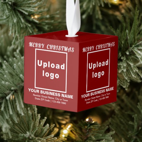 Business Christmas Red Cube Ornament