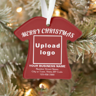 Business Christmas Red T-Shirt Shape Acrylic Ornament