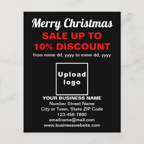 Business Christmas Sale on Black Flyer