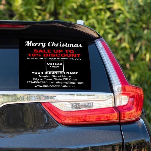 Business Christmas Sale on Black Vinyl Sticker