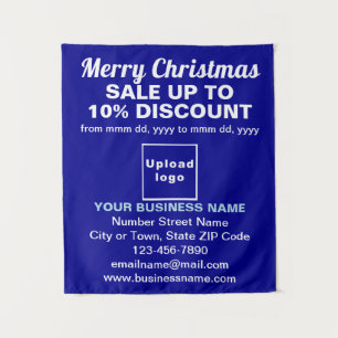 Business Christmas Sale on Blue Tapestry