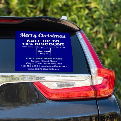 Business Christmas Sale on Blue Vinyl Sticker