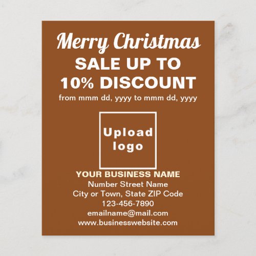 Business Christmas Sale on Brown Flyer