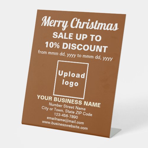 Business Christmas Sale on Brown Pedestal Sign