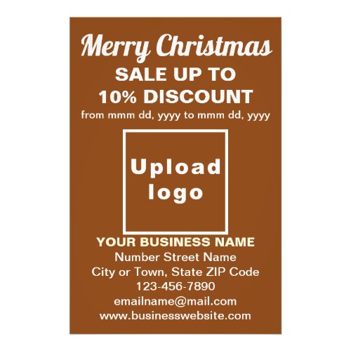 Business Christmas Sale on Brown Photo Paper