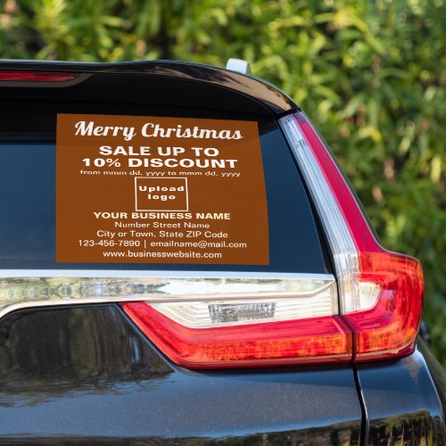 Business Christmas Sale on Brown Vinyl Sticker
