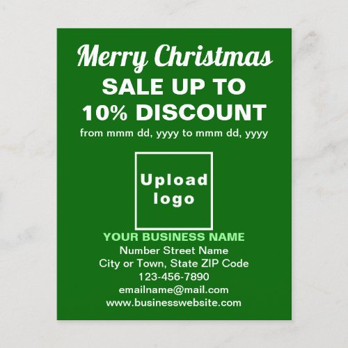 Business Christmas Sale on Green Flyer