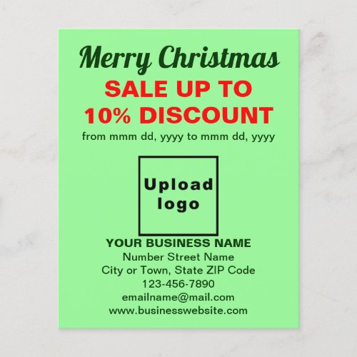 Business Christmas Sale on Light Green Flyer