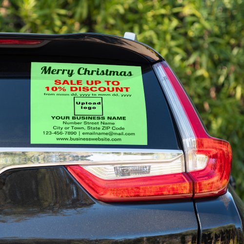 Business Christmas Sale on Light Green Vinyl Sticker