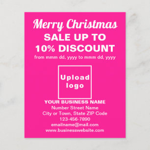 Business Christmas Sale on Pink Flyer
