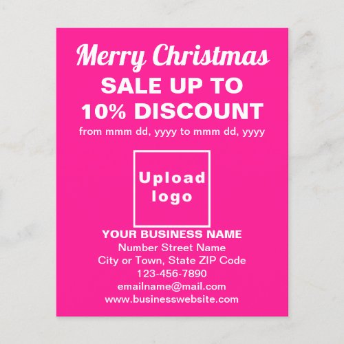 Business Christmas Sale on Pink Flyer