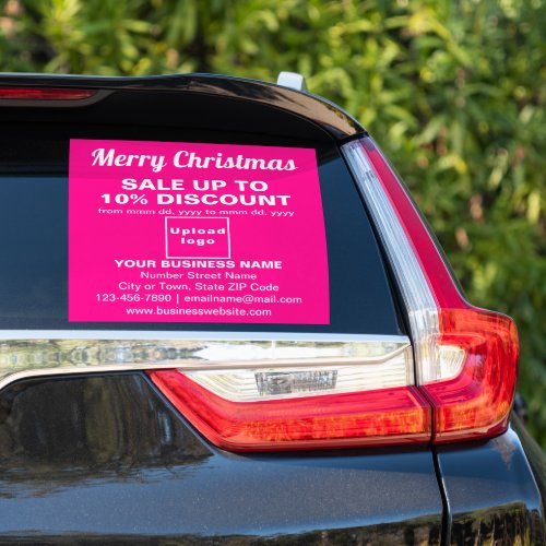 Business Christmas Sale on Pink Vinyl Sticker