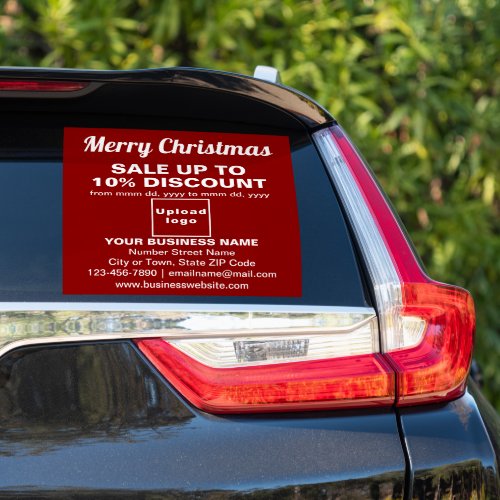 Business Christmas Sale on Red Vinyl Sticker