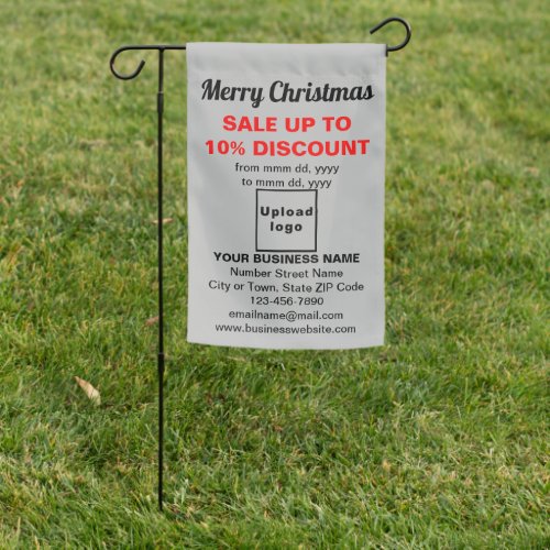 Business Christmas Sale on Single_Sided Print Gray Garden Flag