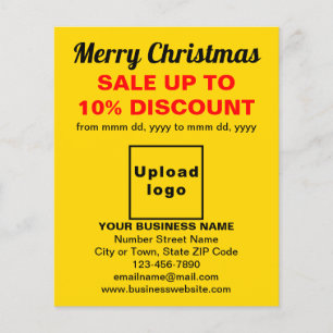 Business Christmas Sale on Yellow Flyer