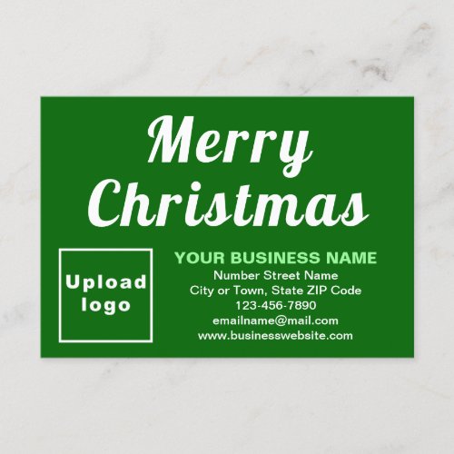 Business Christmas Small Green Flat Greeting Card