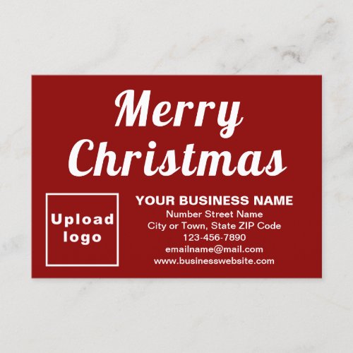 Business Christmas Small Red Flat Greeting Card