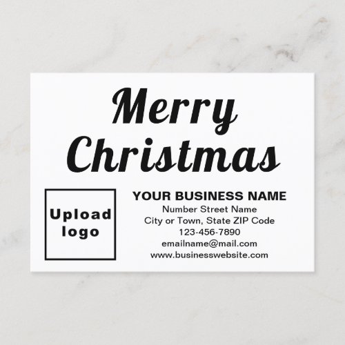 Business Christmas Small White Flat Greeting Card
