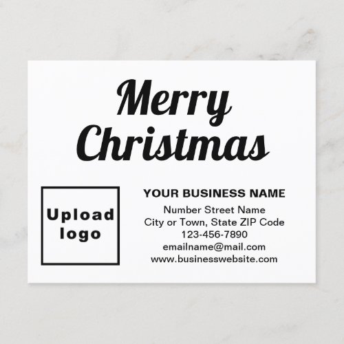 Business Christmas Small White Flat Holiday Card