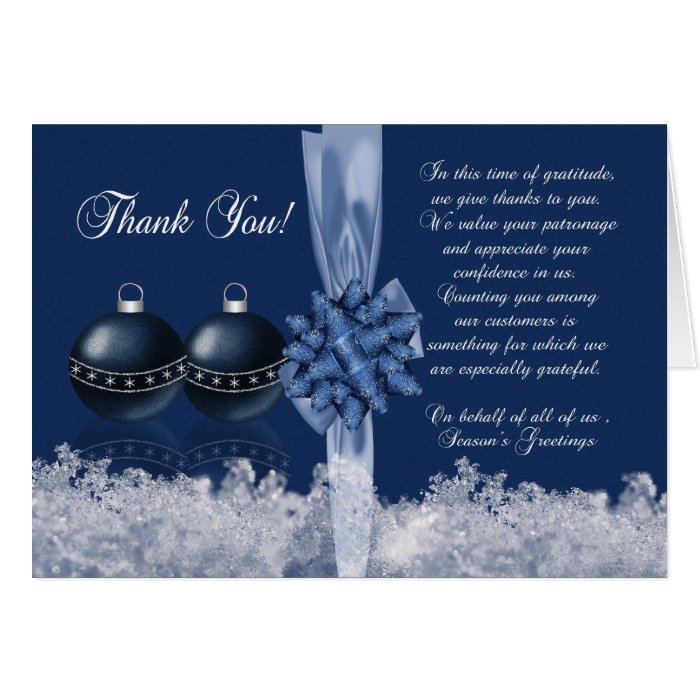 Business Christmas Thank You Card - Seasons' Greet | Zazzle