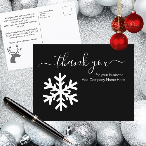 Business Christmas Thank You Messages Postcard