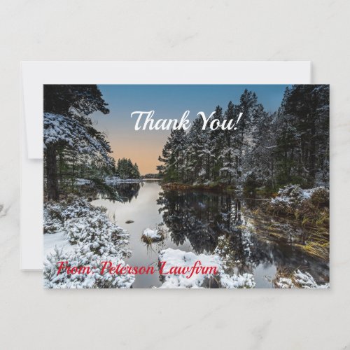 Business Christmas Thank You Winter Landscape