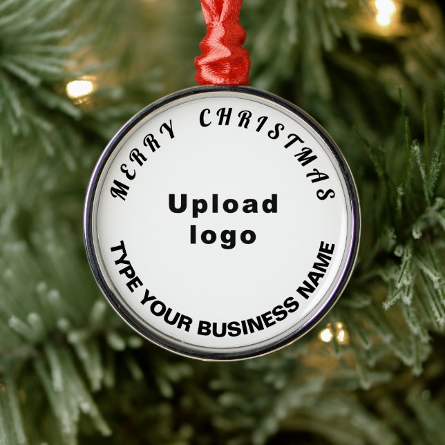 Business Christmas White Round Ornament (Tree)