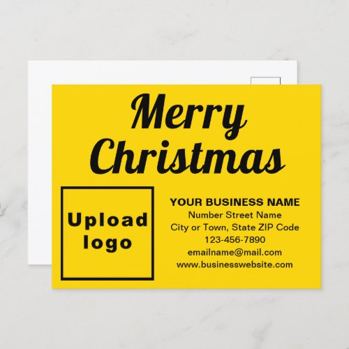 Business Christmas Yellow Holiday Postcard