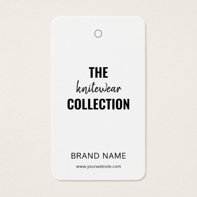 Business Clothing Modern Hang Tag (Front)