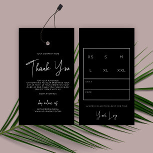 Business Clothing Thank You Logo Label Hang Tag