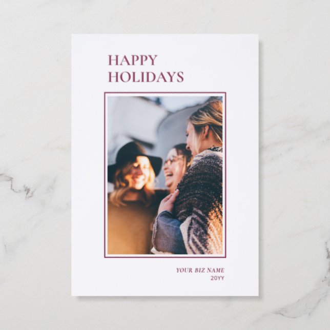 Business Companany Holiday Letterpress Card (Front)