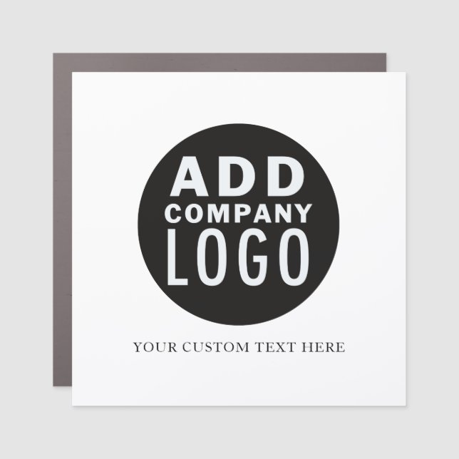 Business Company Add Your Own Logo | Car Magnet (Front)